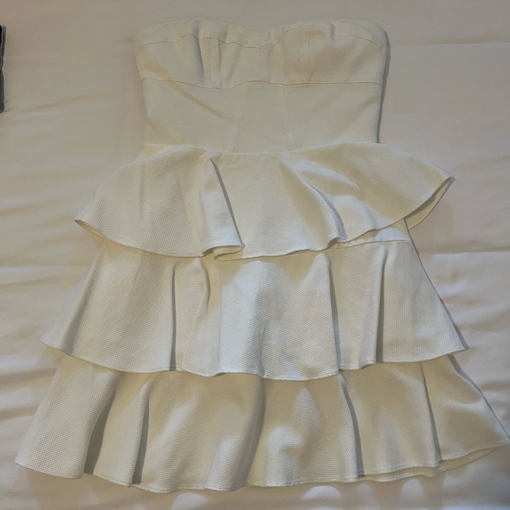 Amanda Uprichard White Strapless Dress